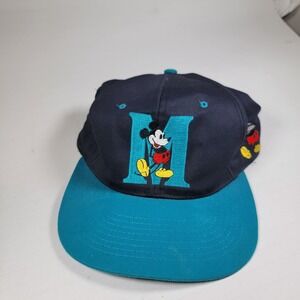 Vintage Micky Mouse‎ Adjustable Hat Teal Embroidered